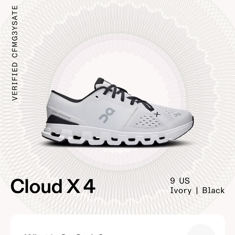 On Cloud X 4 Women's Athletic Shoes - Ivory Black